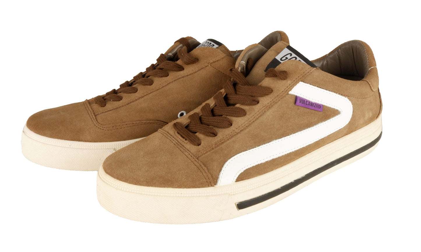 Exclusive Brown & White Vulcanized Sneakers