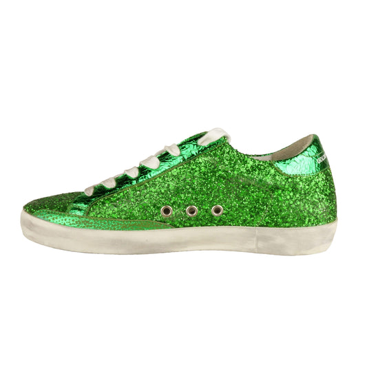 Emerald Glitz Designer Sneakers