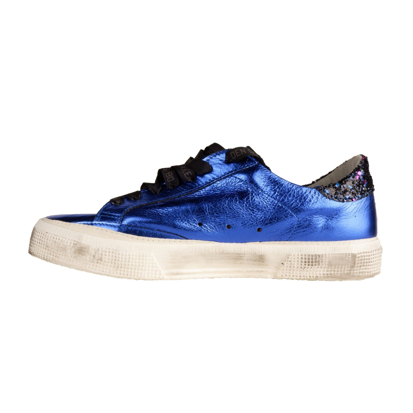 Elegant Blue Glitter High-End Sneakers