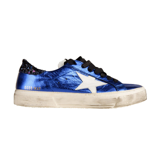 Elegant Blue Glitter High-End Sneakers