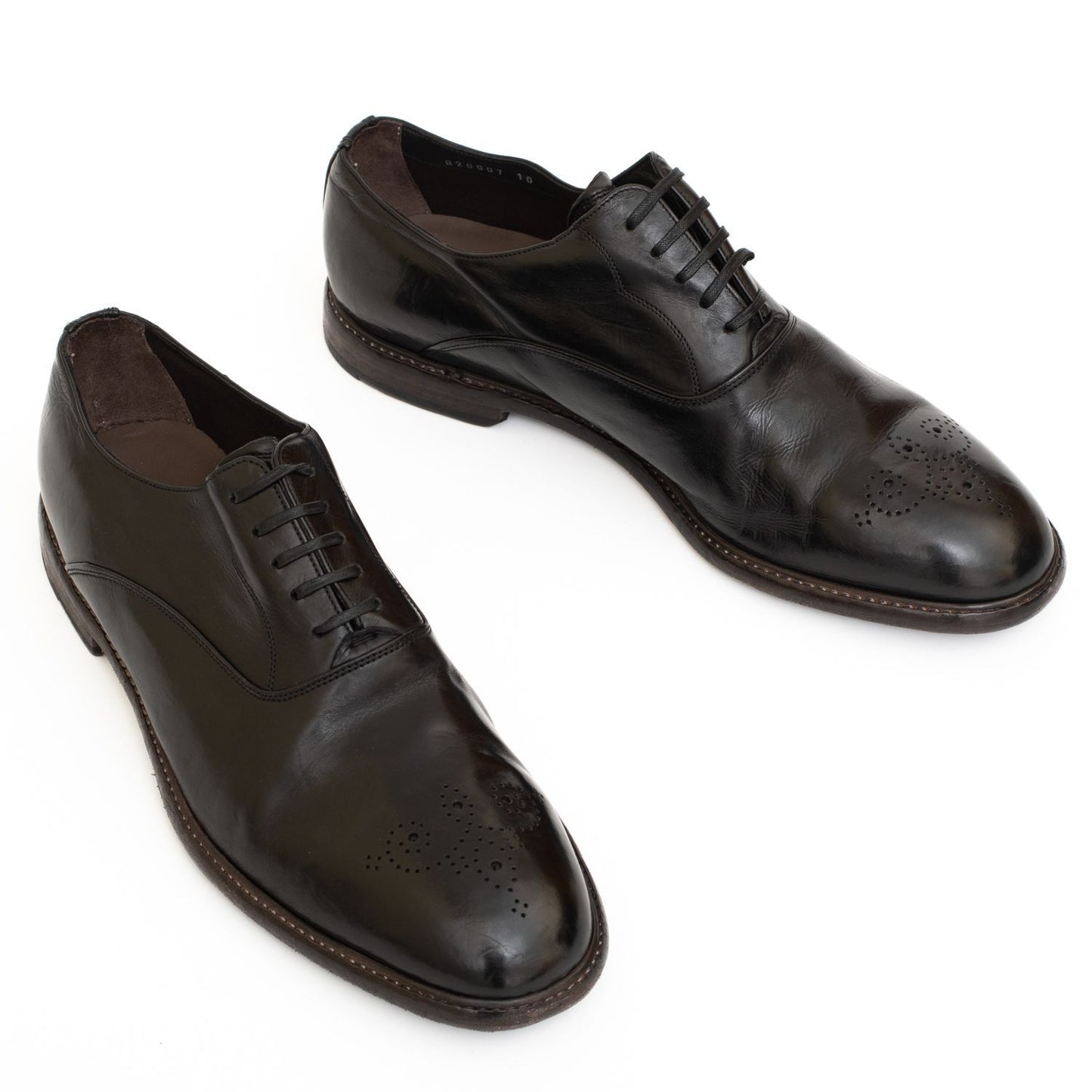 Elegant Men's Black Leather Derby Shoes