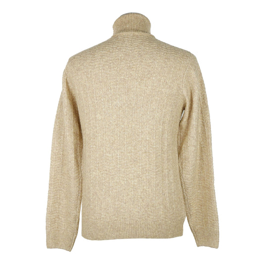 Chic Beige Turtleneck Sweater for Men