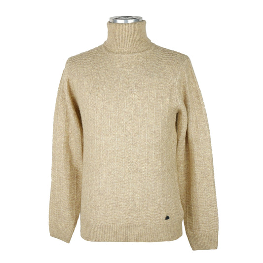 Chic Beige Turtleneck Sweater for Men