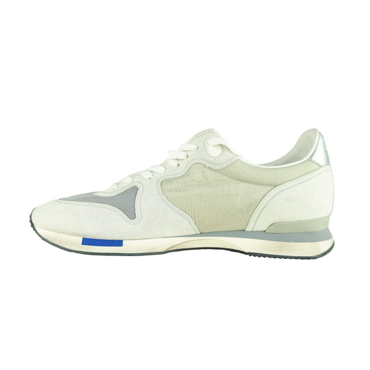 Suede Calfskin Sneakers with Silver Accents
