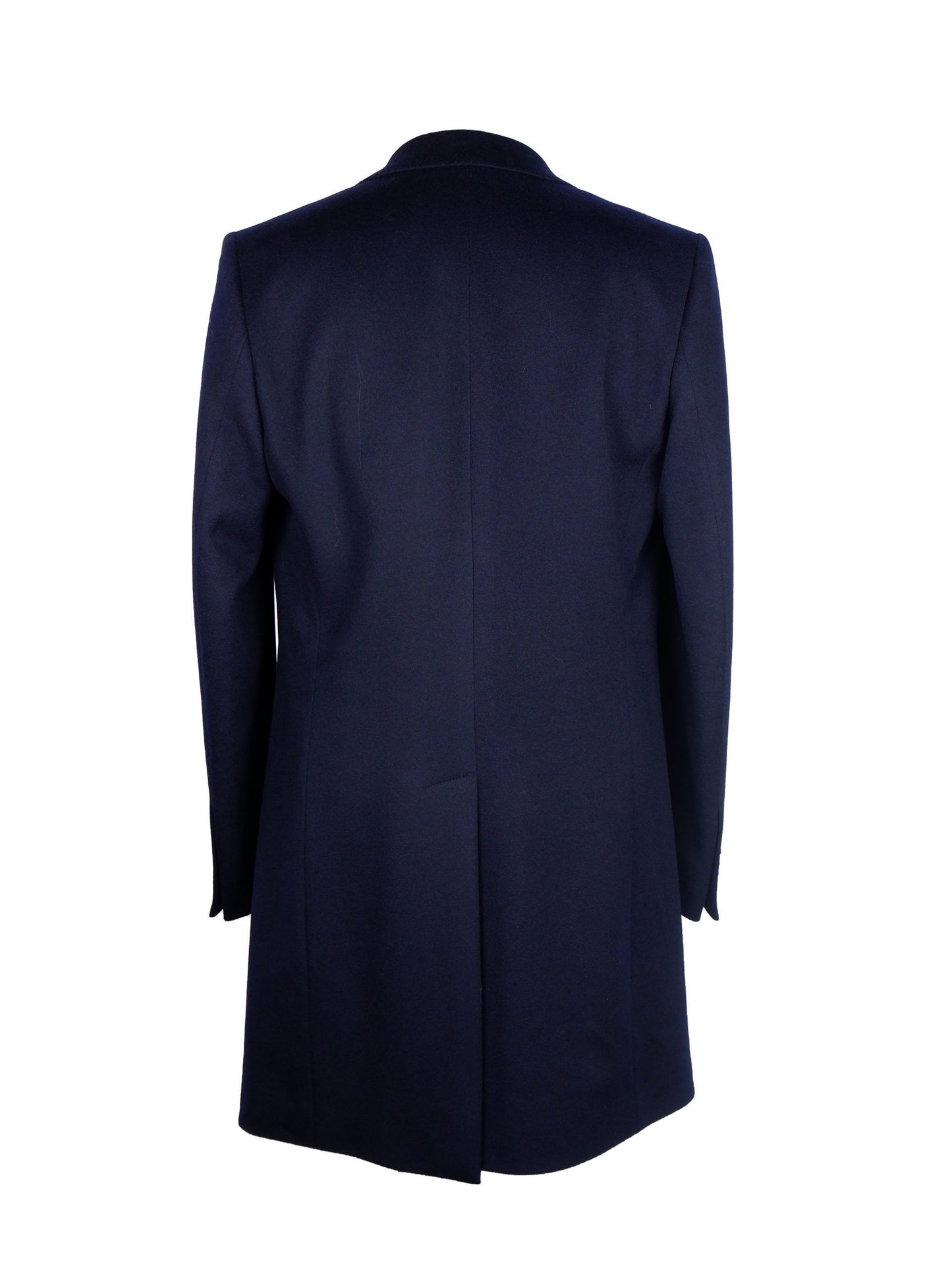 Elegant Blue Virgin Wool Coat