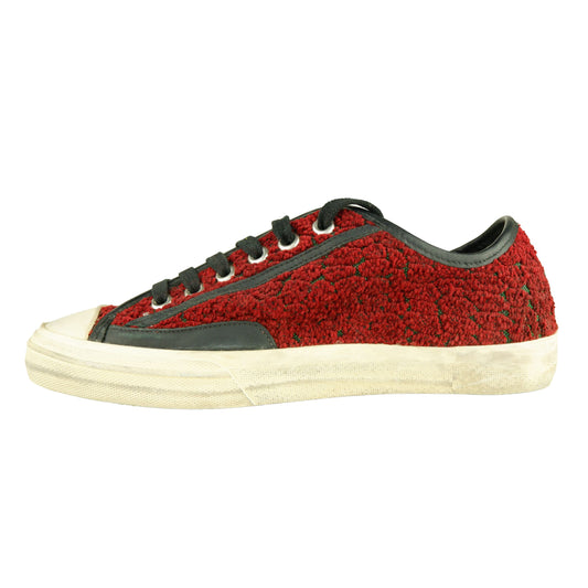 Elegant Embroidered Red Sneakers