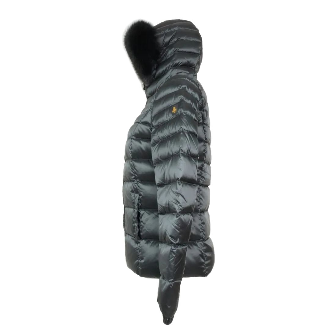 Chic Padded Down Jacket with Fur Hood