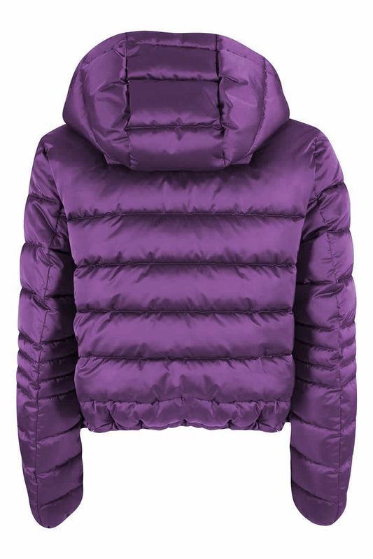 Chic Purple Hooded Short Jacket