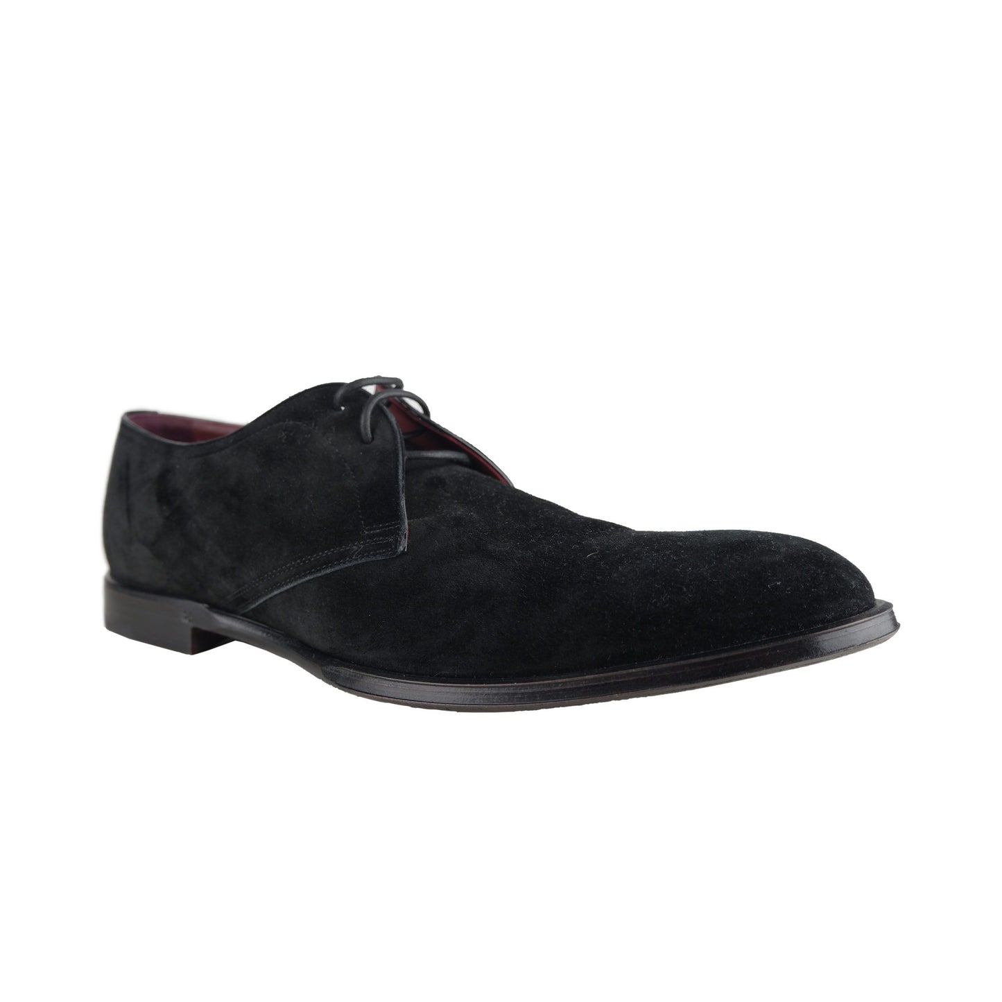 Elegant Black Suede Derby Men's Shoes