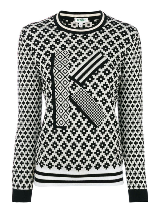 Iconic Monochrome Cotton Sweater