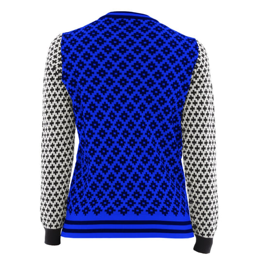 Geometric Bliss Cotton Crewneck Sweater