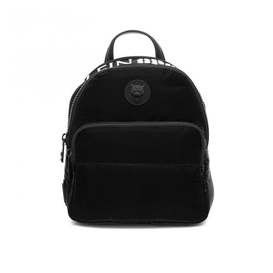 Sleek Black Designer Backpack with Iconic Logo