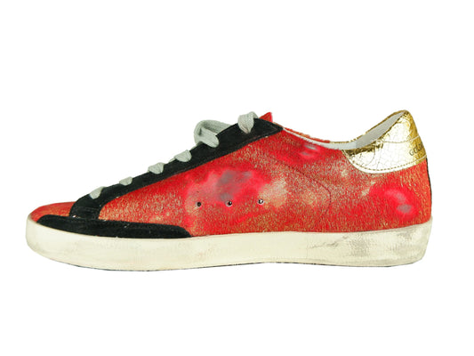Radiant Red Pony Skin Sneakers