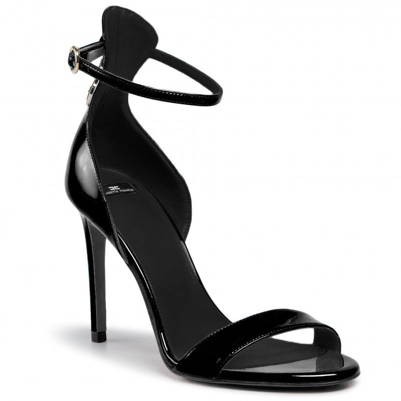Elegant Patent Leather High-Heel Sandals