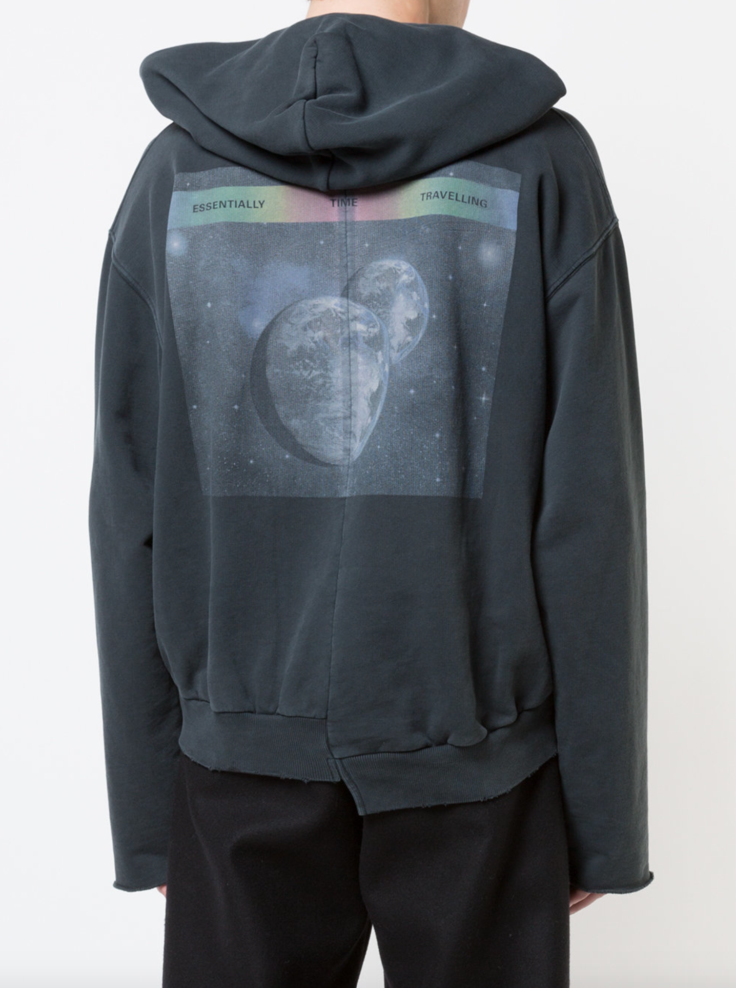 Chic Gray Double-Sided Design Hoodie