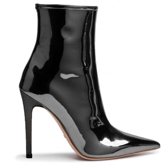 Chic Patent Calfskin Ankle Boots
