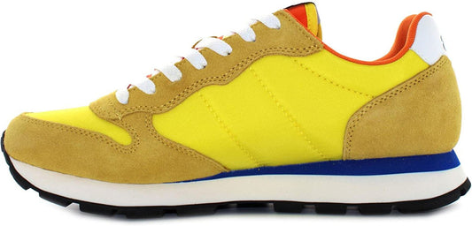 Sunny Suede-Accent Men's Sneakers in Vibrant Yellow