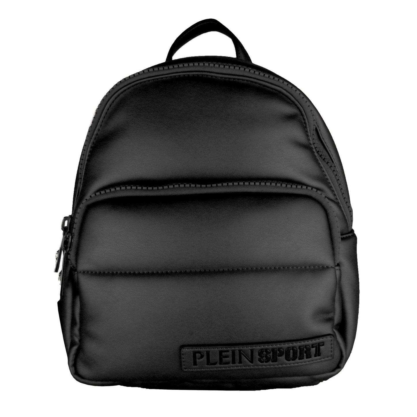 Elegant Black Designer Backpack with Logo Detailing
