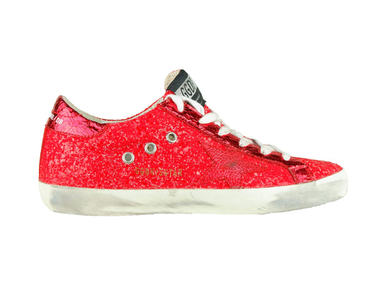 Red Glitter Italian Sneakers