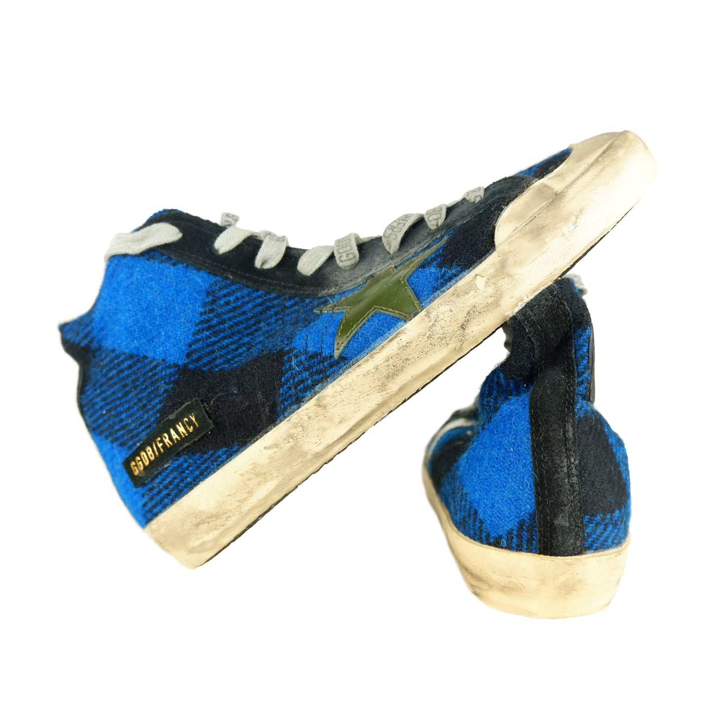 Chic Tartan-Lined Leather Sneakers