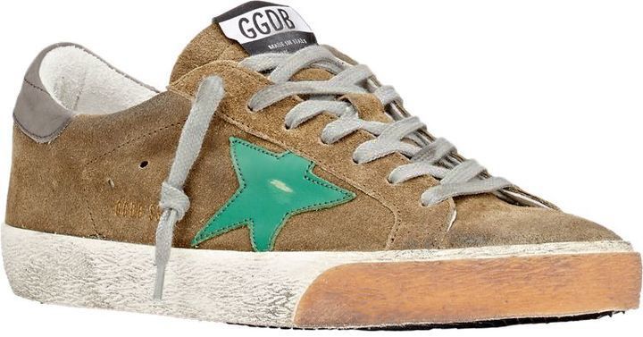 Suede Leather Sneakers with Star Detail