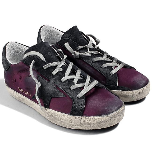 Dark Violet Italian Sneakers with Suede Accents