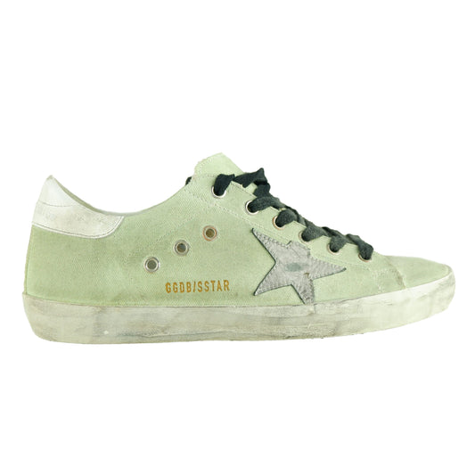 Chic Light Green Canvas Sneakers