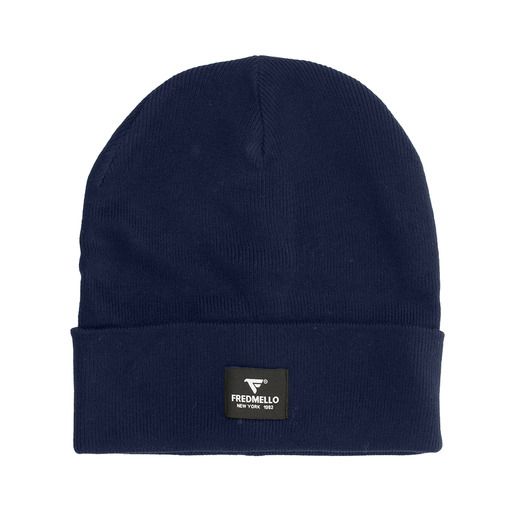 Sleek Blue Urban Hat with Logo Accent