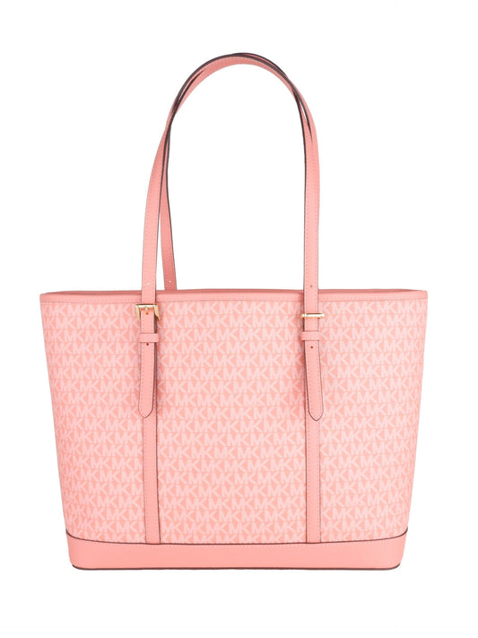 Elegant Pink Leather Shopper Tote for Refined Style