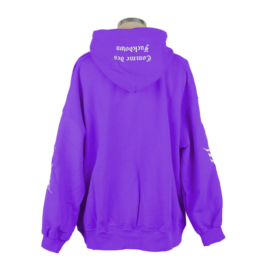 Chic Purple Cotton Hooded Sweatshirt