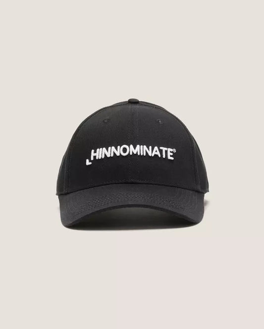 Embroidered Logo Cotton Hat in Sleek Black