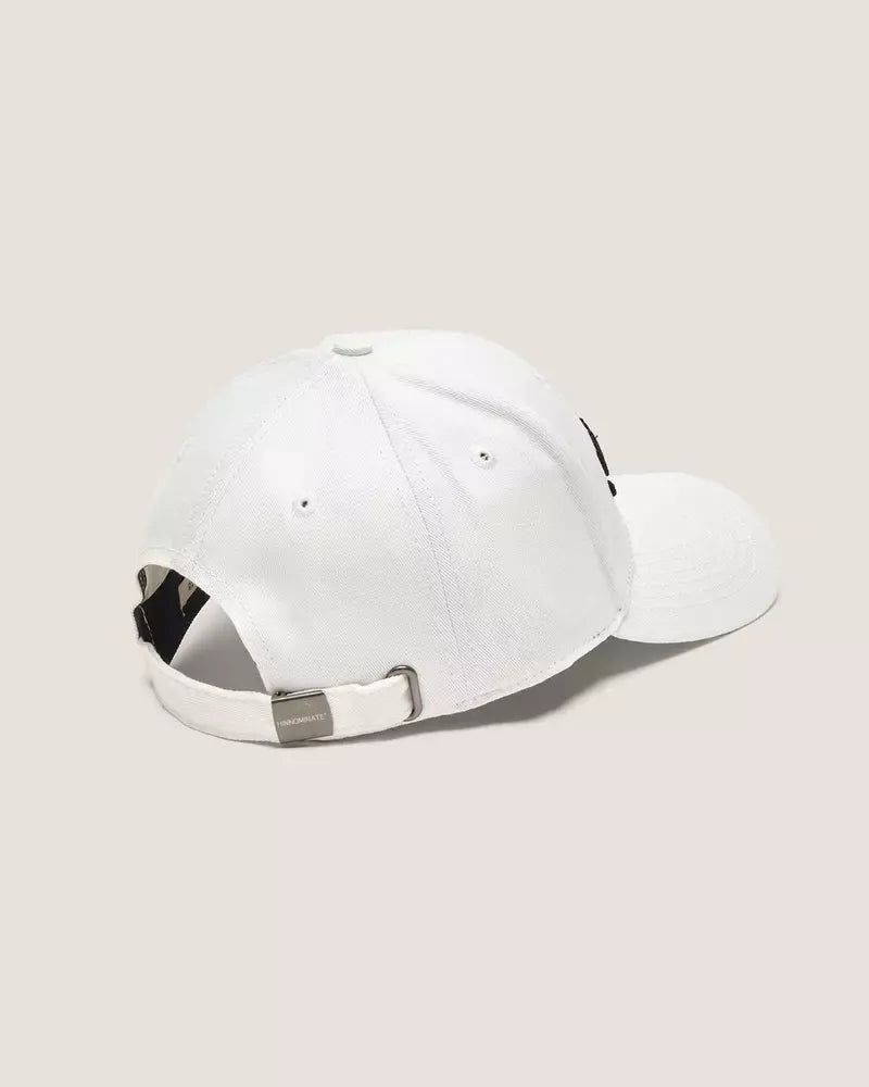 Chic Embroidered Logo Cotton Hat - Pristine White