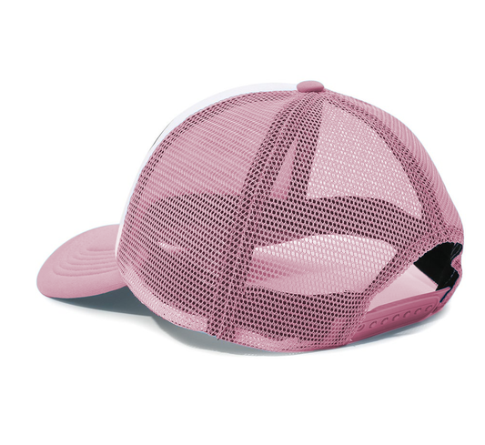 Pink Visor Mesh Hat with Logo Print