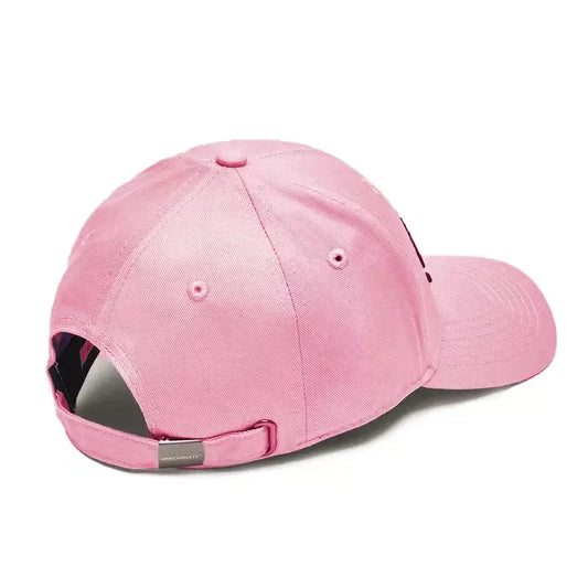 Chic Pink Visor Cap with Elegant Embroidery
