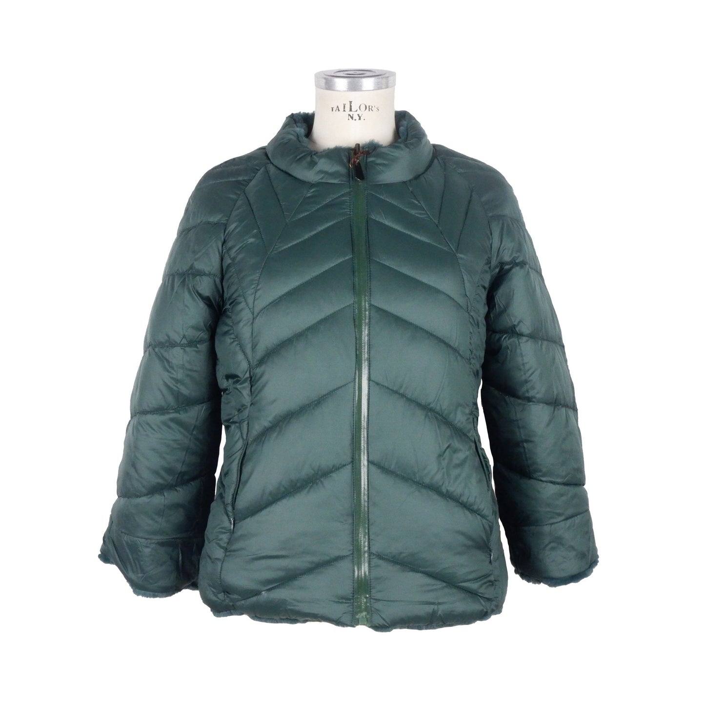 Chic Reversible Hooded Down Jacket - Green