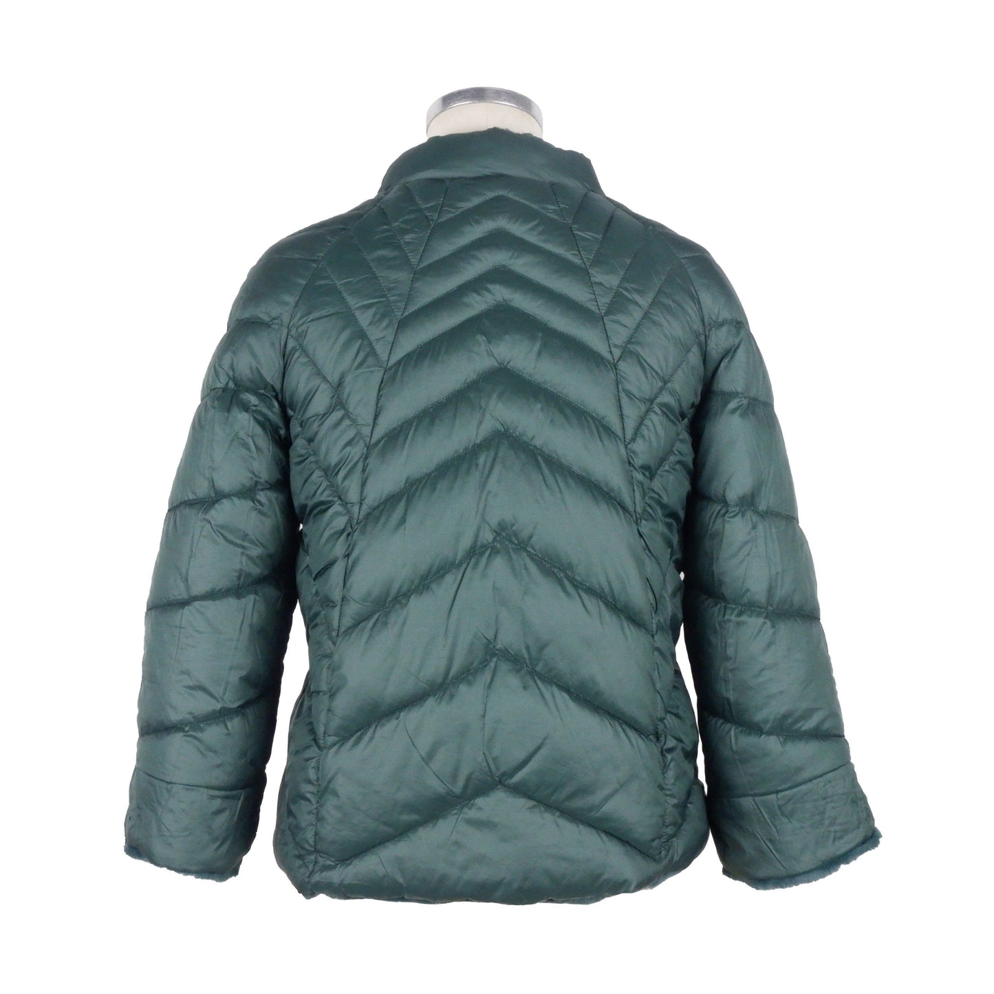 Chic Reversible Hooded Down Jacket - Green