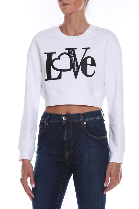 Chic Embossed Logo Cotton Sweatshirt