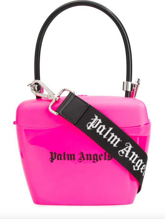 Electric Pink Padlock Statement Bag with Strap
