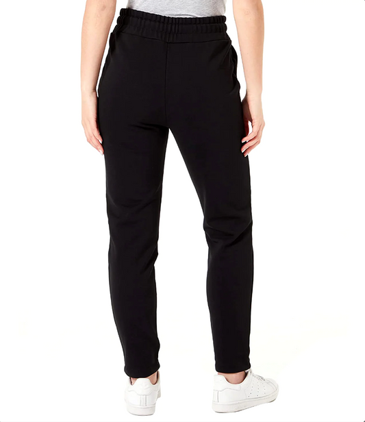 Chic Cotton Sweatpants with Embossed Logo