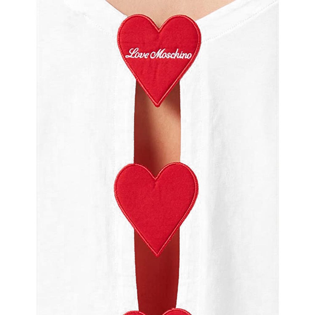 Chic Embroidered Heart Cotton Tee