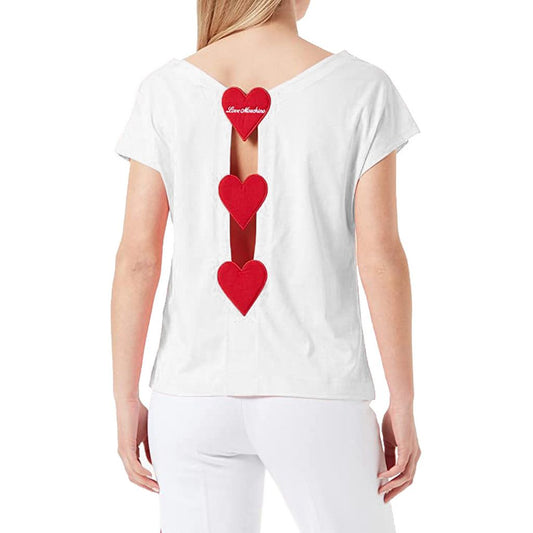 Chic Embroidered Heart Cotton Tee