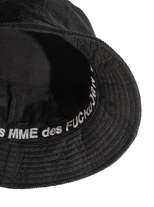 Unisex Corduroy Bucket Hat in Black