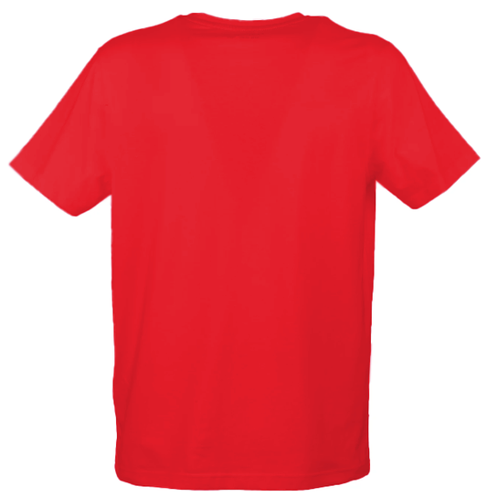 Vibrant Red Short-Sleeved Cotton Tee