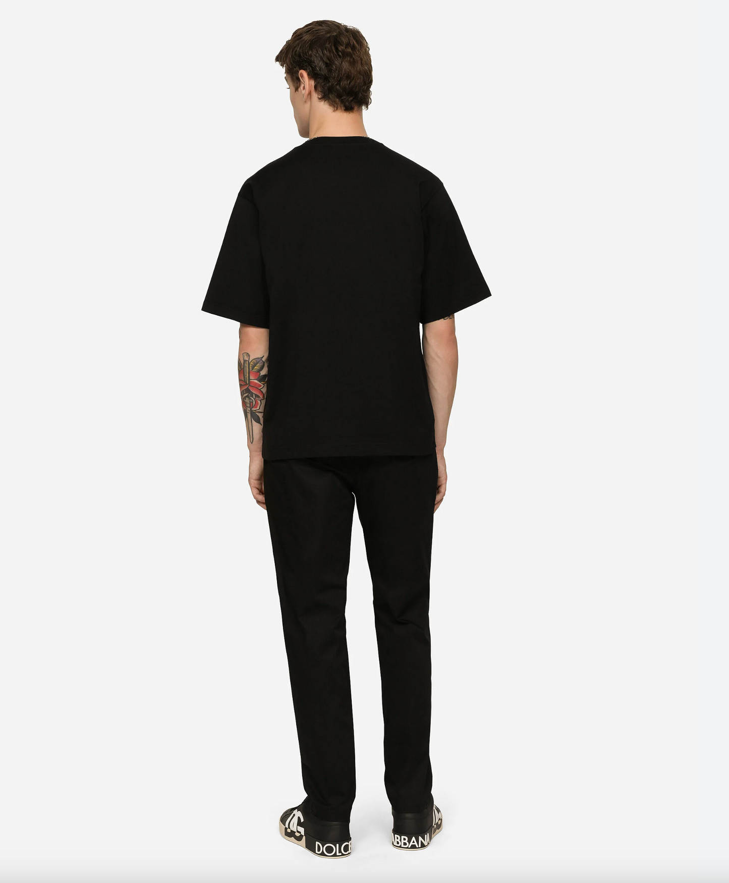 Elegant Black Logo T-Shirt - Pure Cotton