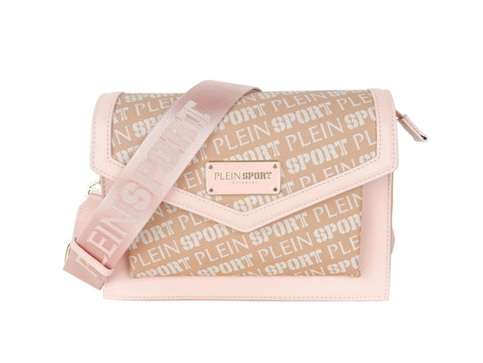 Pastel Pink Polyamide Crossbody Bag