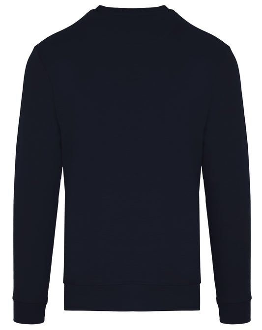 Sleek Blue Crewneck Sweatshirt with Bold Front Logo