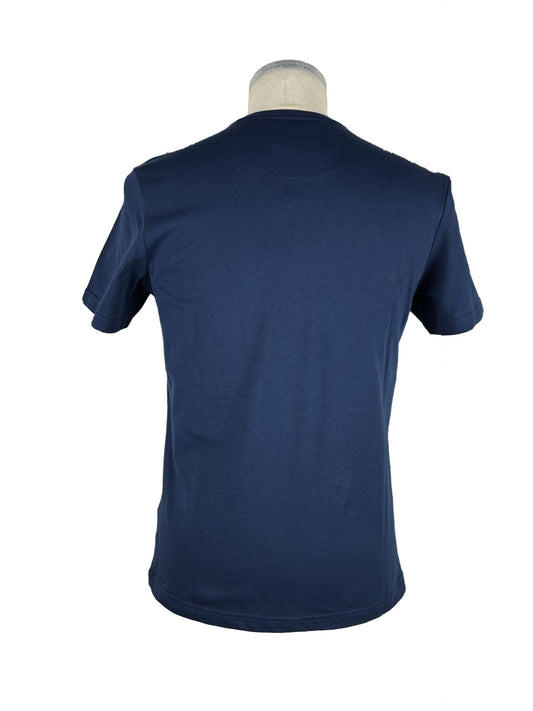 Elegant Cotton Tee with Blue Front Print