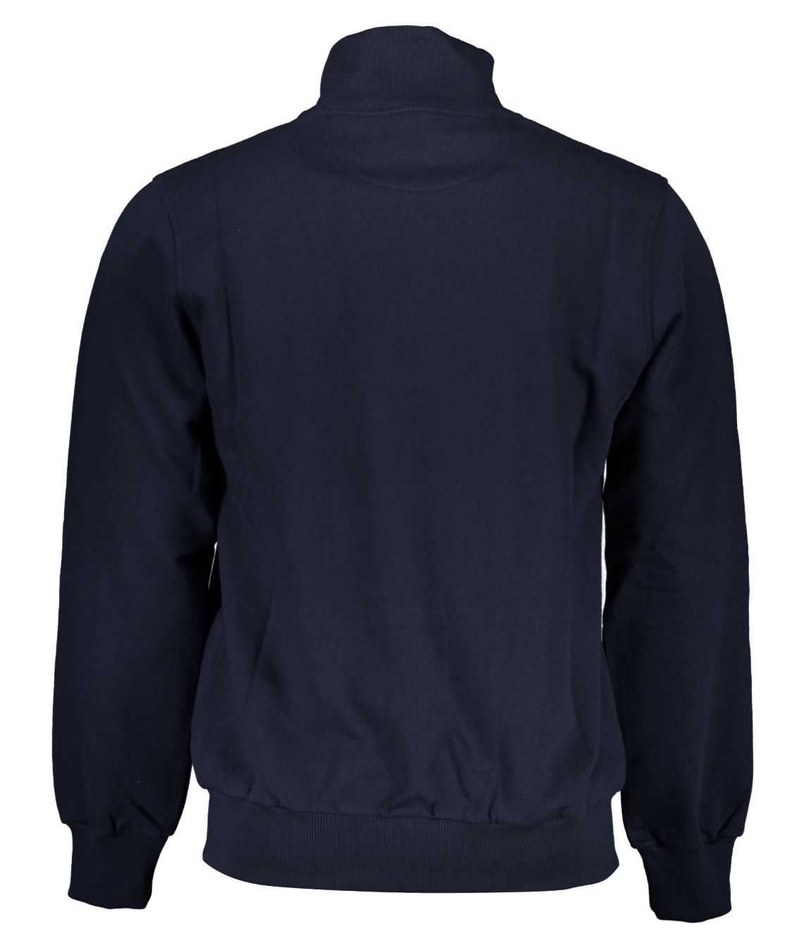 Chic Zip-Up Cotton Sweatshirt in Blue