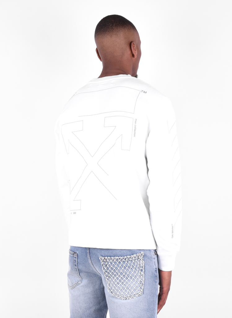 Elevated White Cotton Sweatshirt with Logo Detail