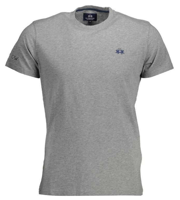 Embroidered Logo Cotton Tee for Men